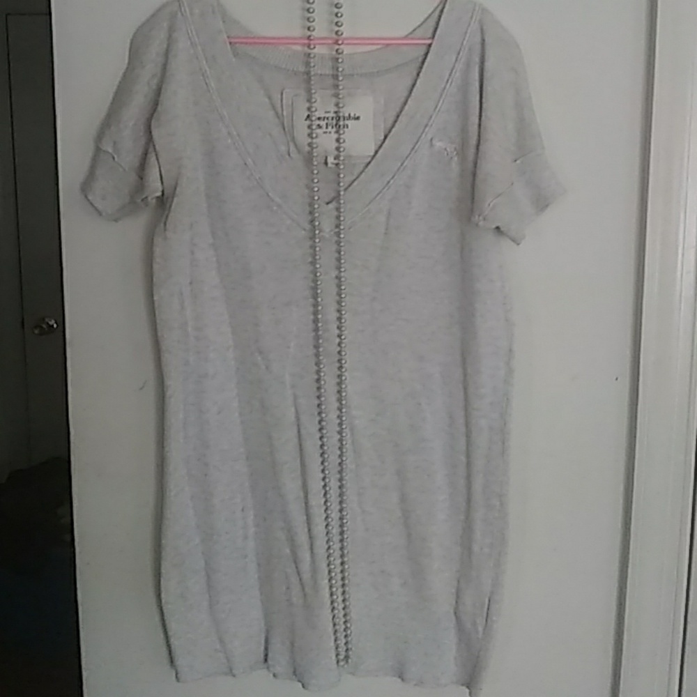 Abercrombie & Fitch cream sweater dress.